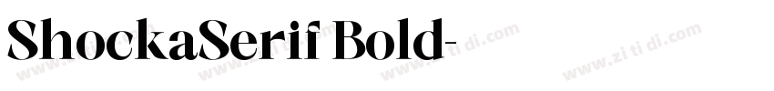 ShockaSerif Bold字体转换